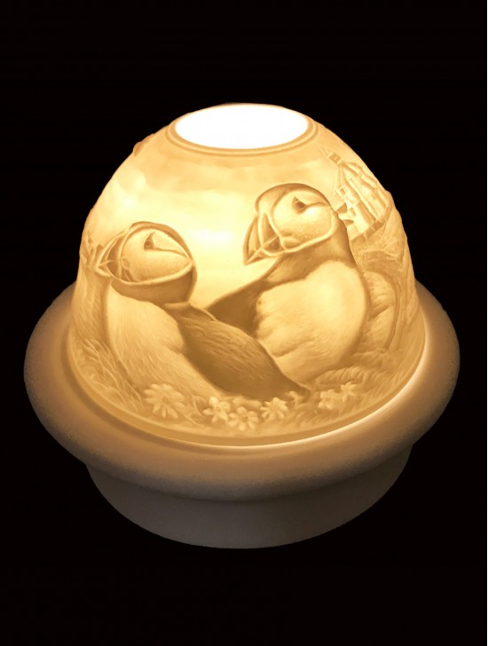 Puffin Candle Dome Light w/Candle Plate